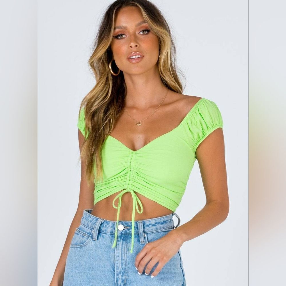 Princess Polly Green Y2K Crop Top - Picture 10 of 10